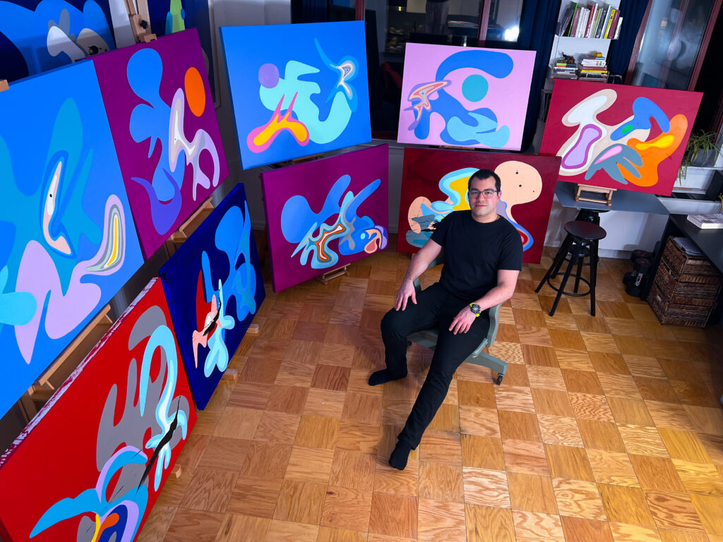 Con su mirada puesta sobre la migración, el encierro y la violencia, el pintor y escritor venezolano expone en Washington D.C  Doxa, su más reciente muestra compuesta por 12 pinturas acrílicas que reflejan temas cruciales de nuestra contemporaneidad como la migración, el encierro y la violencia.